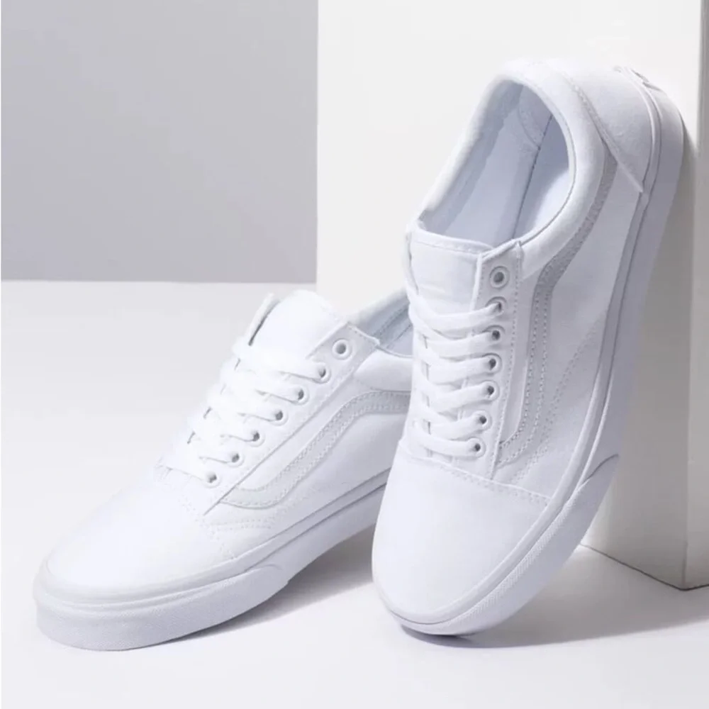 Vans All-White Low-Top Sneakers